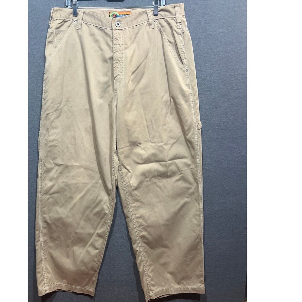 Vintage Y2K Jordache Utility Carpertern Mens Pants Size 38X32 Khaki